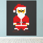 Toile Pixel Pose Père Noël (Insitu (Plancher de Bois))