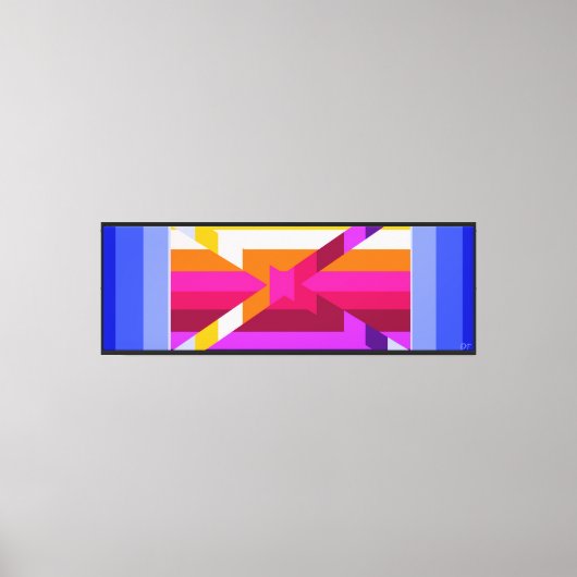 Toile Pixels Géométriques (Recto)