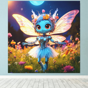 Toile Pixie Robot Ballerina Danser en Fleur sauvage