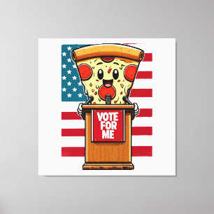 Toile pizza patriotique votez pour moi
