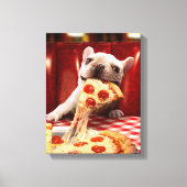 Toile Pizza Slice mangeur de chien (Recto)