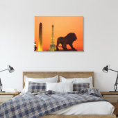 Toile Place de la Concorde ; Tour Eiffel ; Obélisque ; (Insitu(Chambre))