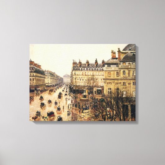 Toile Place du Théâtre Français, Paris Pluie par Pissarr (Recto)
