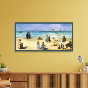 Toile Plage à Boulogne par Edouard Manet, Art ancien