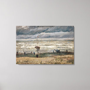 Toile Plage à Scheveningen dans Stormy Météo