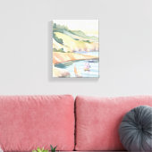 Toile Plage | Aquarelle de l'océan de l'île Rhode (Insitu(Salon))