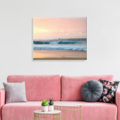 Toile Plage au coucher du soleil avec océan (Insitu(Salon))