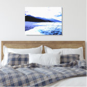 Toile Plage au crépuscule dans les tons bleus (Insitu(Chambre))