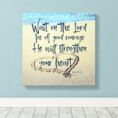 Toile Plage avec Écriture de Psaumes (Insitu (Plancher de Bois))