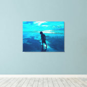 Toile Plage bleue (Insitu (Plancher de Bois))
