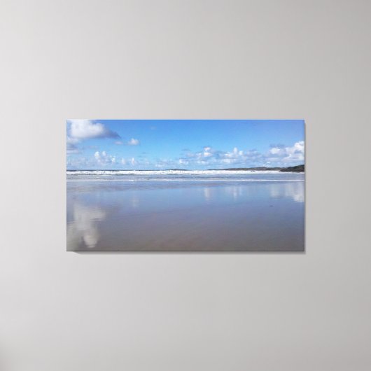 Toile Plage bleue et blanche (Recto)