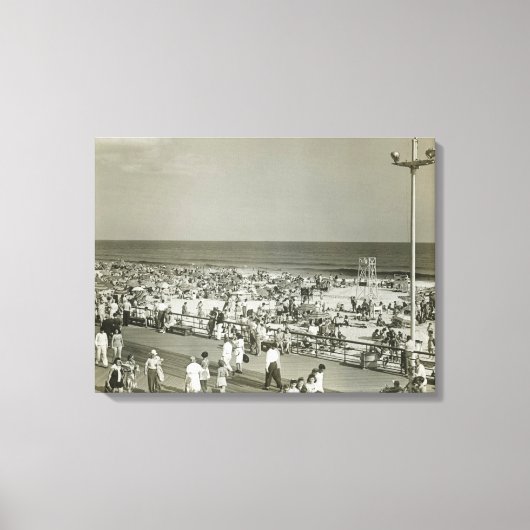 Toile Plage bondée (Recto)