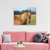 Toile Plage Cascade | Cheval de châtaignes (Insitu(Salon))