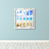 Toile Plage dans Open Window chalet côtier enveloppé (Insitu (Plancher de Bois))