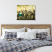 Toile Plage de bateaux à crevettes (Insitu(Chambre))