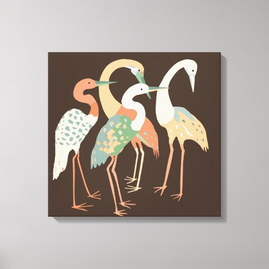 TOILE PLAGE DE CRANES D'ART POP STRETCHÉ CANVAS ART IMPR (Recto)