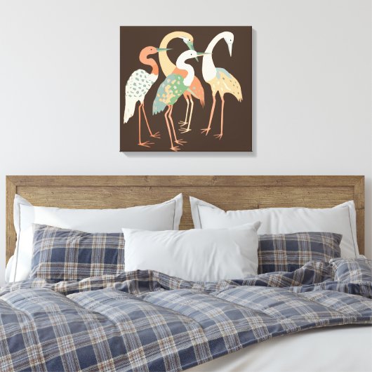 TOILE PLAGE DE CRANES D'ART POP STRETCHÉ CANVAS ART IMPR (Insitu(Chambre))