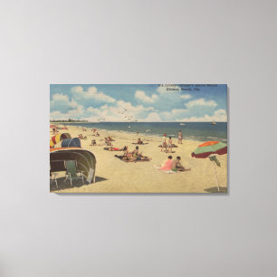 Toile Plage de la Riviera, la Floride - Sunbathers sur