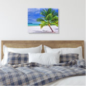Toile Plage de l'île tropicale de Palm Tree (Insitu(Chambre))