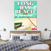 Toile plage de Long bay Jamaïque affiche de voyage (Insitu(Chambre))