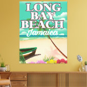 Toile plage de Long bay Jamaïque affiche de voyage (Insitu(Salon))