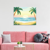 Toile Plage de Palm (Insitu(Salon))