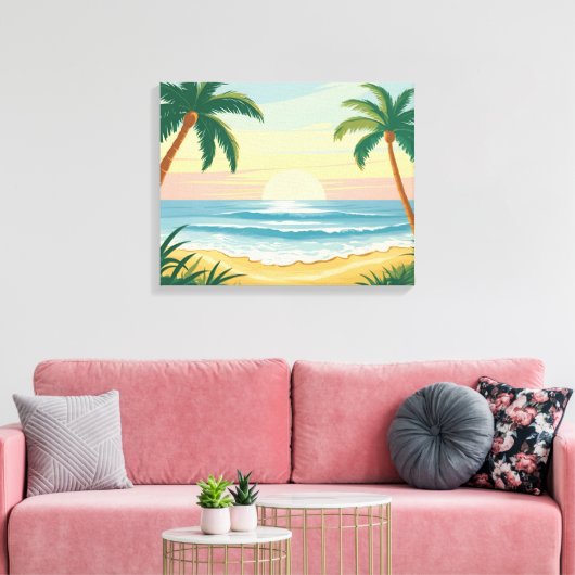 Toile Plage de Palm (Insitu(Salon))