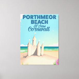 Toile Plage de Porthmeor, St Ives, Cornouailles