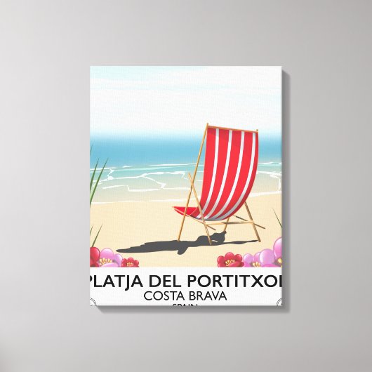 Toile Plage de Portitxol, Costa Brava, Espagne (Recto)