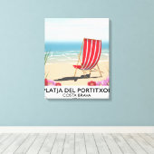 Toile Plage de Portitxol, Costa Brava, Espagne (Insitu (Plancher de Bois))