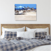 Toile Plage de sable avec chaises et parasols Mur Art (Insitu(Chambre))