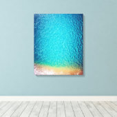 Toile plage de sable bleu orange (Insitu (Plancher de Bois))