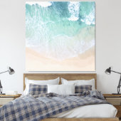 Toile Plage de sable et de plage de dentelle verte et bl (Insitu(Chambre))