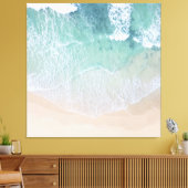Toile Plage de sable et de plage de dentelle verte et bl (Insitu(Salon))