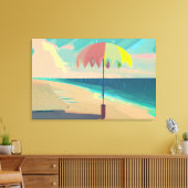 Toile Plage de sable jaune, Turquoise et de plage (Insitu(Salon))