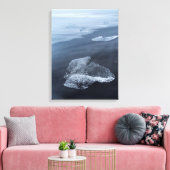 Toile Plage de sable noir et glace, Islande (Insitu(Salon))