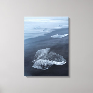 Toile Plage de sable noir et glace, Islande