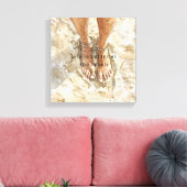 Toile Plage de sable pieds nus (Insitu(Salon))