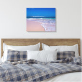 Toile Plage de sable rose à Conch Bay, Cat Island, (Insitu(Chambre))