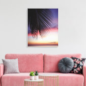 Toile Plage de Sunset violet Tropical Palm Tree Silhouet (Insitu(Salon))