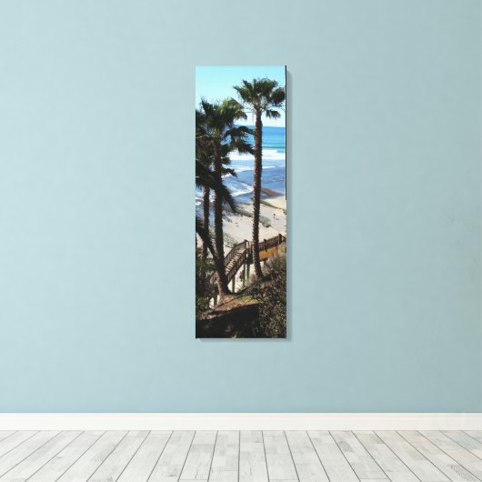 Toile Plage de Swami : Encinitas, CA (Insitu (Plancher de Bois))