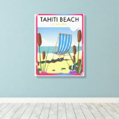 Toile Plage de Tahiti st tropez (Insitu (Plancher de Bois))