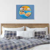 Toile Plage d'été amusant soleil bord de mer côte (Insitu(Chambre))