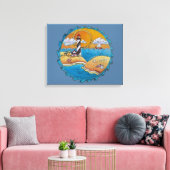 Toile Plage d'été amusant soleil bord de mer côte (Insitu(Salon))