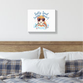 Toile Plage d'été de Tortue Florale (Insitu(Chambre))