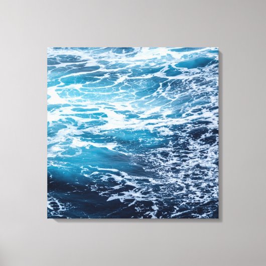 Toile Plage d'été Waves Blue Ocean (Recto)