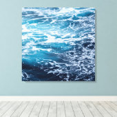 Toile Plage d'été Waves Blue Ocean (Insitu (Plancher de Bois))