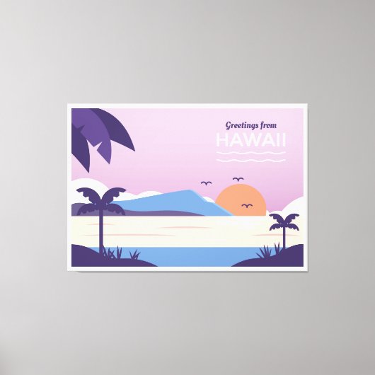 Toile Plage d'Hawaii (Recto)
