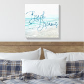 Toile Plage Dreams Citation Inspiration Rétro Ocean Wave (Insitu(Chambre))