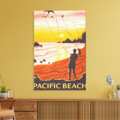 Toile Plage et cerfs-volants - Pacific Beach, Washington (Insitu(Salon))